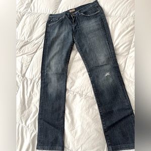 Straight dark wash jean